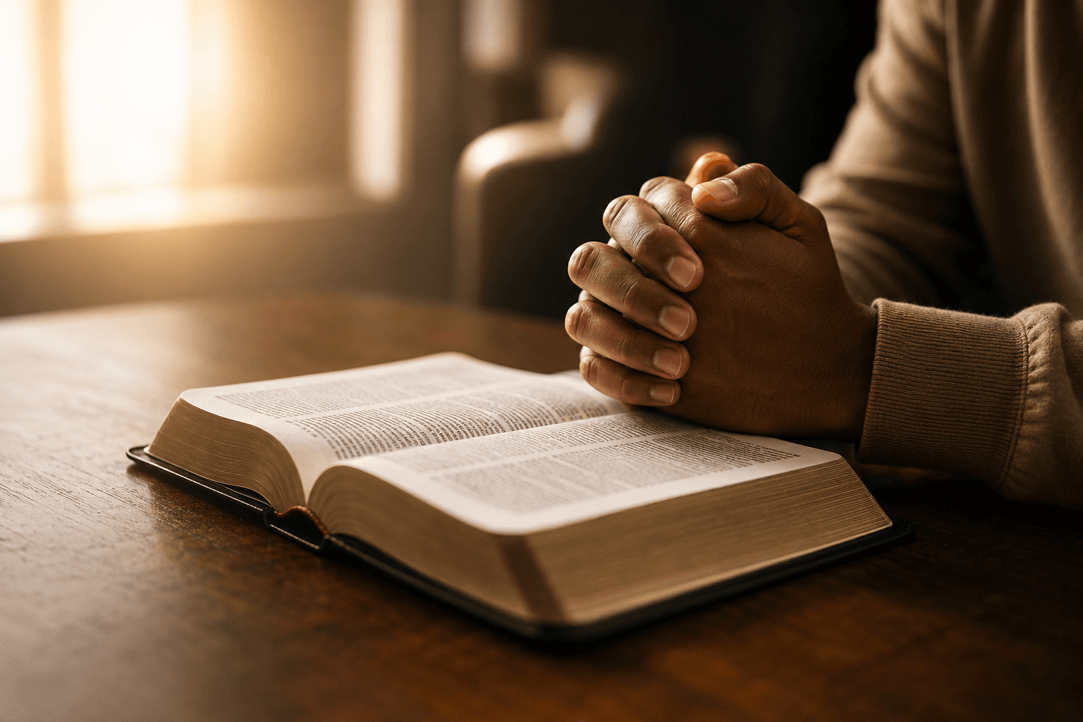 Morning devotion - open Bible