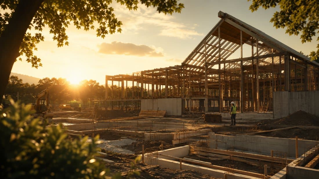 Illustration of construction framing
